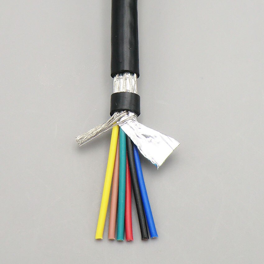 Shielded Wire Sheath Cable 6, 8 Core 0.75mm² with Pure Oxygen Free Copper Double Shield Signal Control Wire RVVP