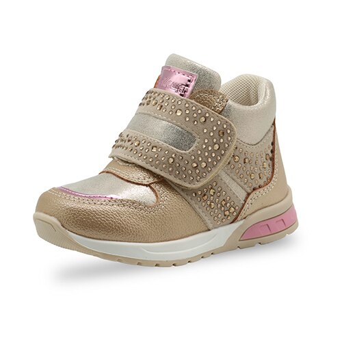 Apakowa-bottines à strass pour filles, chaussures à la , souples de printemps, pour filles, chaussures de marche en plein air, antidérapantes: yellow / 7.5