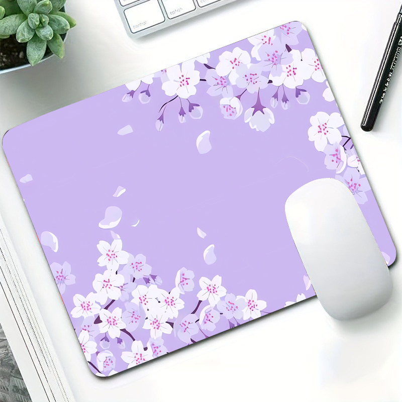 Tapis de souris Sakura rose, petits tapis de souris de jeu antidérapant, 22x18cm, Base en caoutchouc, tapis de bureau d'entreprise, pour tapis mignons: 40X30 CM / BLEU CIEL