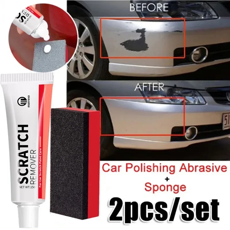 pasta lucidante per auto per rimozione graffi auto con spugna, kit per la cura della vernice per carrozzeria dell'auto Vernice spray per riparazione vernice per auto e motocicli