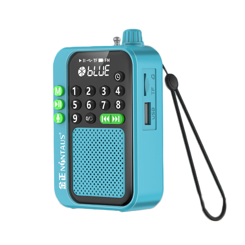Mini kieszonkowe radio FM Odbiornik radiowy cyfrowy o wysokiej czułości Bezprzewodowy głośnik Bluetooth z wyświetlaczem LED Nagrywanie czasu uśpienia: Srebrny