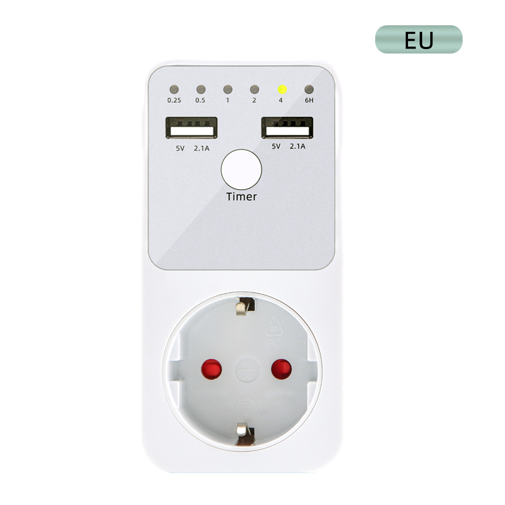 UD02 Multifunktions-Timer-Buchse, digitaler Überspannungsschutz, Steckdose, Spannungsrelais, Schalter, Stromsparung, Zeitregler, EU, uns, FR, UK-Stecker: Silber