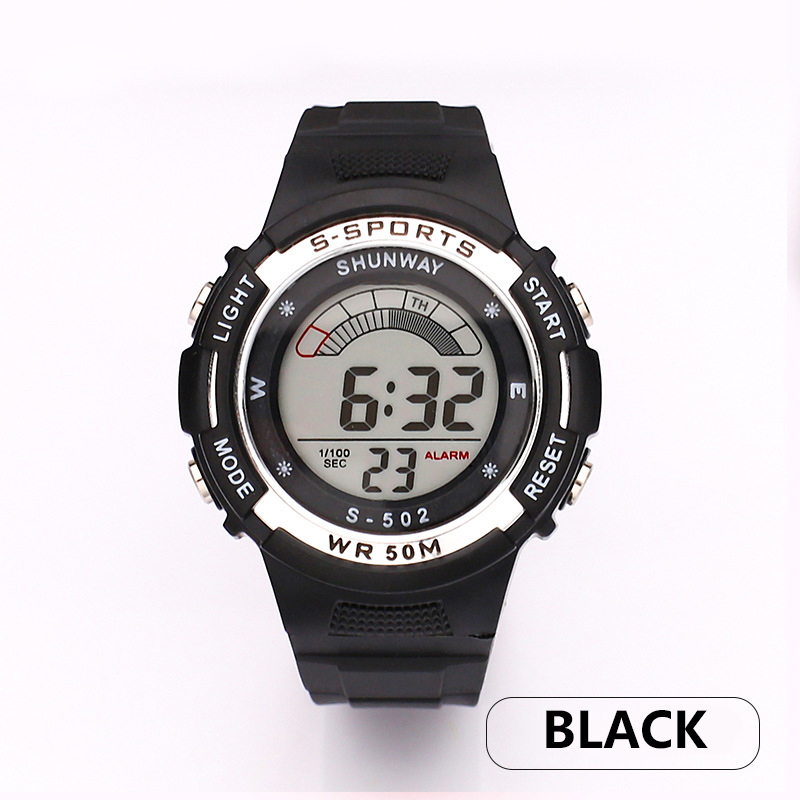 Uthai CE02 Kids Kinderen Horloge Elektronische Quartz Horloge Voor Jongen Meisje 50M Waterdicht Student Sport Horloges Kleurrijke Reloj: BK45-black