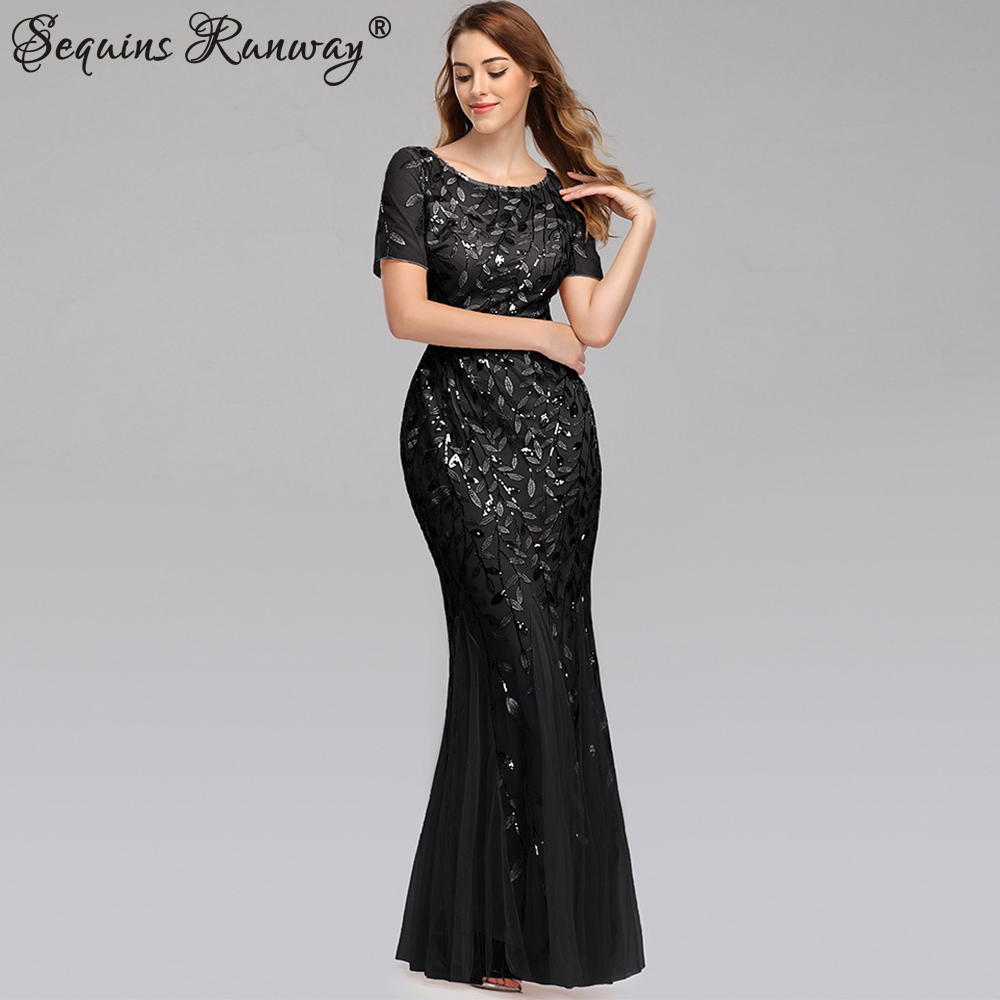 Sexy vintage Maxi Pailletten cocktail Kleid brautjungfer Prom Kleider für Frauen Lässige Party langarm club Bodycon Kleid vestidos