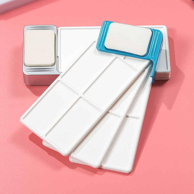 Palette en forme d'éventail, palette à trois couches, peinture aquarelle, palette de peinture à la gouache, utilisée pour les fournitures d'art et de peinture