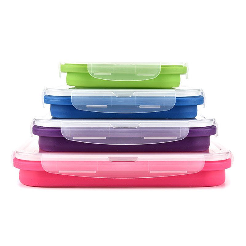 produit Silicone Bento boîte pliante déjeuner bol alimentaire stockage conteneur boîtes vaisselle alimentaire conteneur boite repas enfant