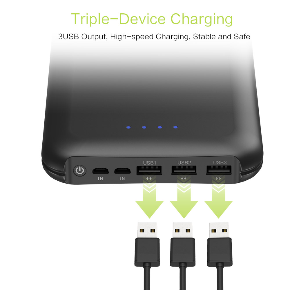 Allpowers Power Bank 30000 Mah Draagbare Telefoon Externe Batterij Pack Met 3 Output 2 Input Quick Opladen Voor Mobiele Telefoon iphone