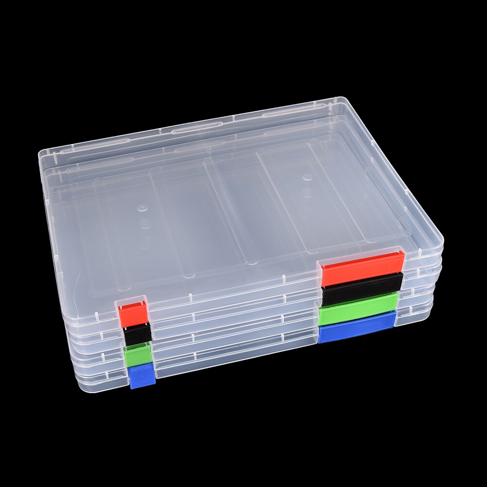 Transparent Storage Box Clear Plastic Document Paper Filling Case File PP Office Organizer Invisible Storage A4 Stationery Cases
