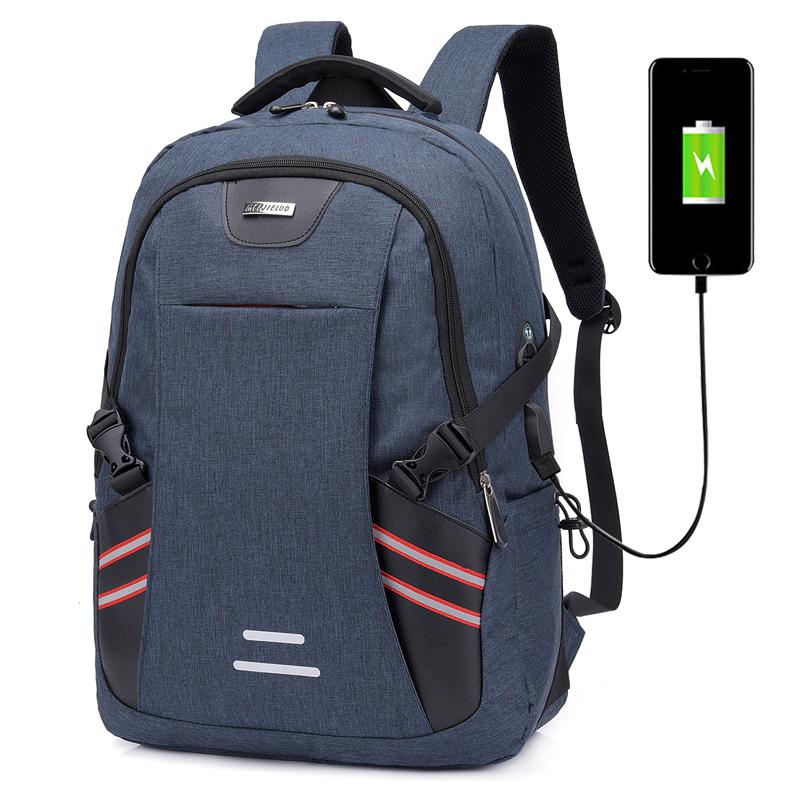 Multifunktionale Schule Taschen für jugendlich Jungen freundlicher Laptop freundlicher Schüler Rucksack reisetasche Männlichen Schulter Tasche Art Schul: Blau