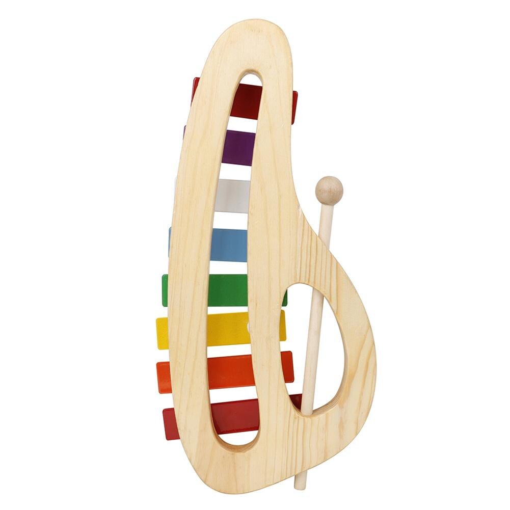Xylofoon Set Hout + Metalen Orff Kinderen Hand-Held Octaaf Hand Geklopt Piano Xylofoon + Klop Stok Muziekinstrument voor Kind