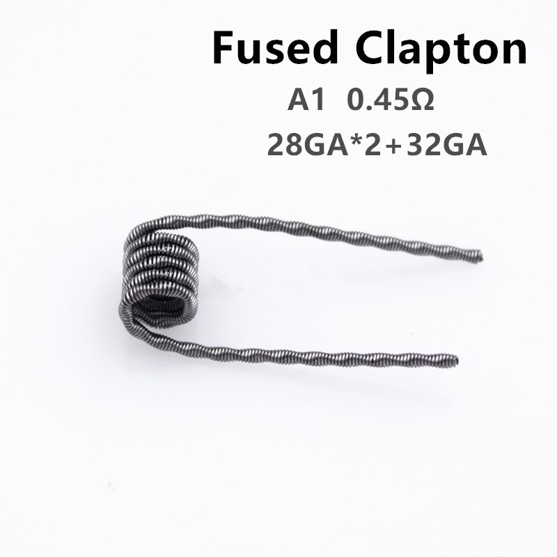 Glotech 50 pcs A1 316L Alien Tijger Gesmolten Clapton Premade Coils Hive Twisted Gemengde Twisted Prebuilt Coil voor DIY RDA RBA Verstuiver: FUSED CLAPTON (A1)