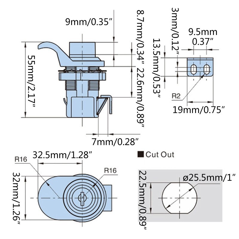 Blocco stile pulsante di chiusura per barca camper camper mobili per la casa blocco di sicurezza hardware serrature a bottone per porta del cassetto