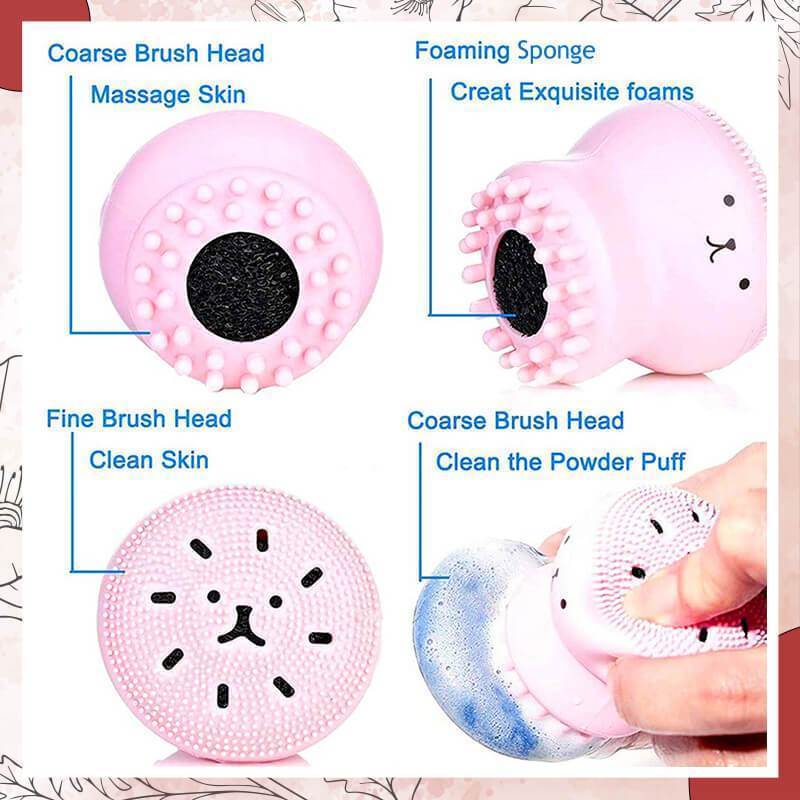 Cepillo de limpieza Facial de silicona, limpiador Facial con forma de pulpo, exfoliante, cepillo de lavado