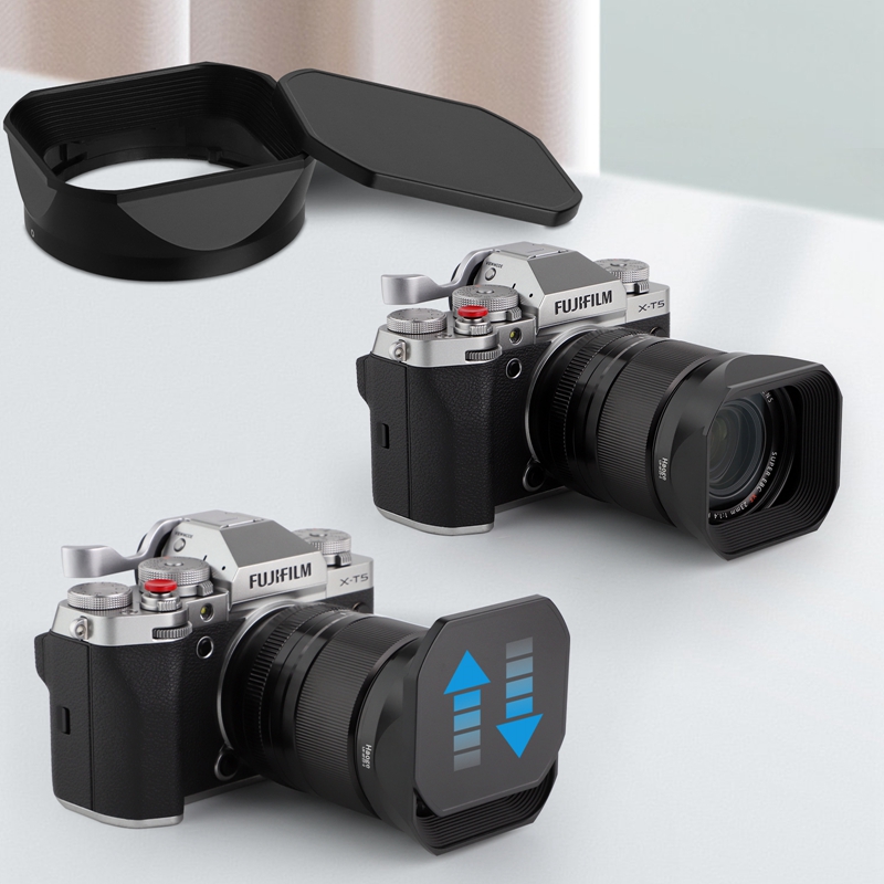 Haoge Metal Square Lens Hood for Fujifilm Fujinon Fuji XF16-50mm F2.8-4.8 R LM WR&XF33mm F1.4 R LM WR,XF 23mm f/1.4 R LM WR lens