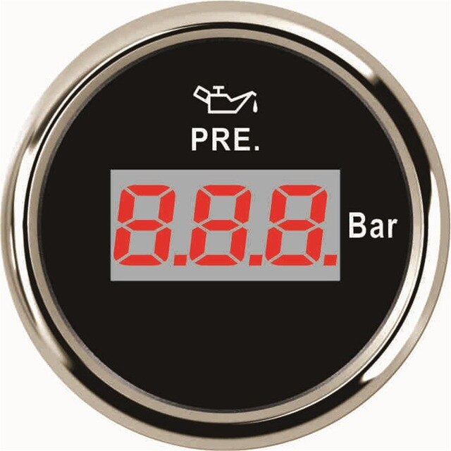 NPT-1/8 M10x1, Unidad de , sensores mecánicos de presión de aceite para camiones, medidores de presión de aceite para barcos 0-5bar 0-75psi: 0-10Bar BS