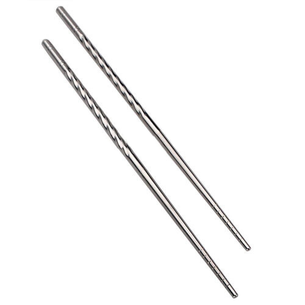 1 Pair Non-slip Chinese Stylish Chop Sticks Stainless Steel Chopstick: Default Title