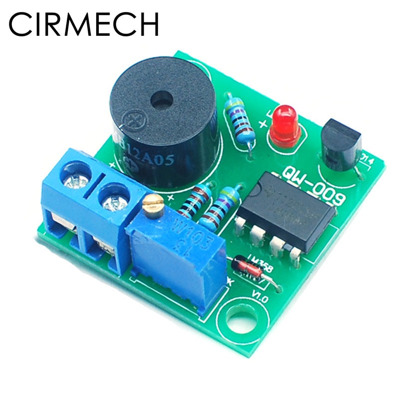 Module d'alarme de batterie faible CIRMECH module de protection de batterie alarme sonore et lumineuse kit de bricolage capteur de protection basse tension