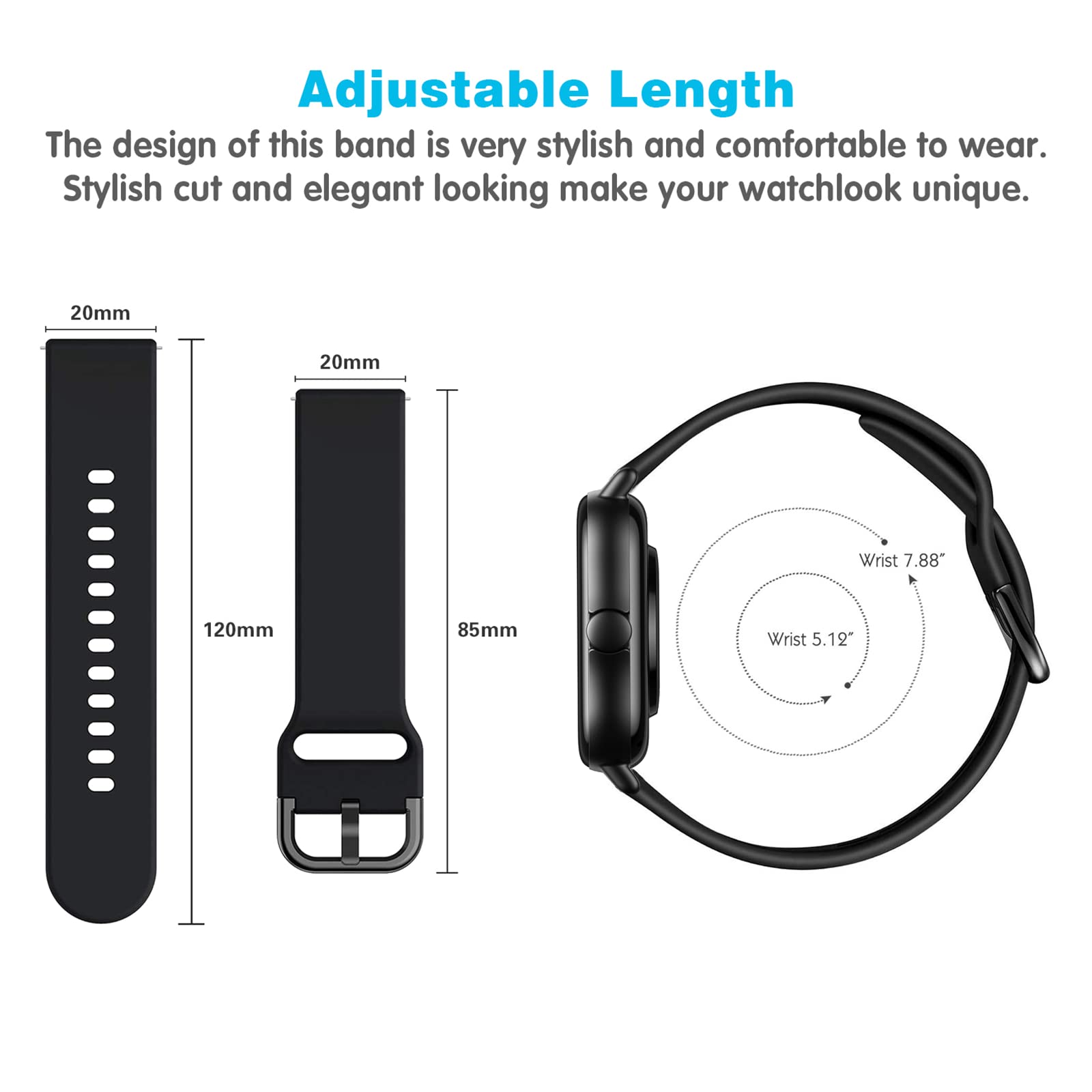 Correa de silicona para Amazfit gts 2 3 4/bip/gtr 4 3 pro/stratos 3 2 20mm/22mm pulsera deportiva correa Amazfit gts 2 3 4 mini