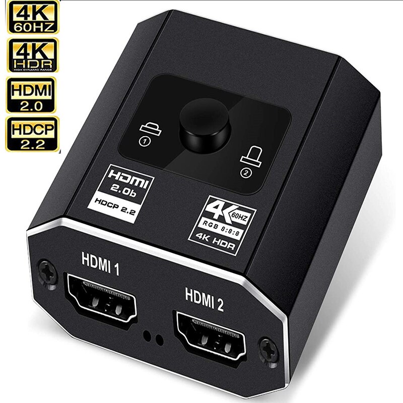 HDMI2.0 Smart Switcher Met Een Voor Twee 4K Hd Twee In Een Out Converter Signaal Schakelen Met Ab 4k60hz HDCP2.2