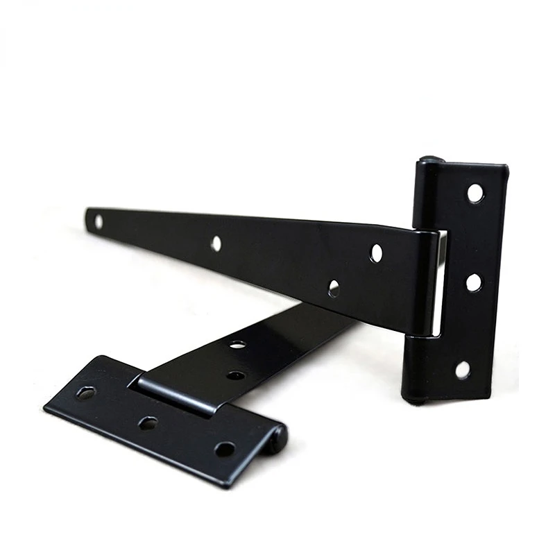 4-12 Zoll 6 Stück t Riemen Tür scharniere Tor Scharniere schwarz Scheunentor riss T-Stück Scharnier geschmiedete Hardware-