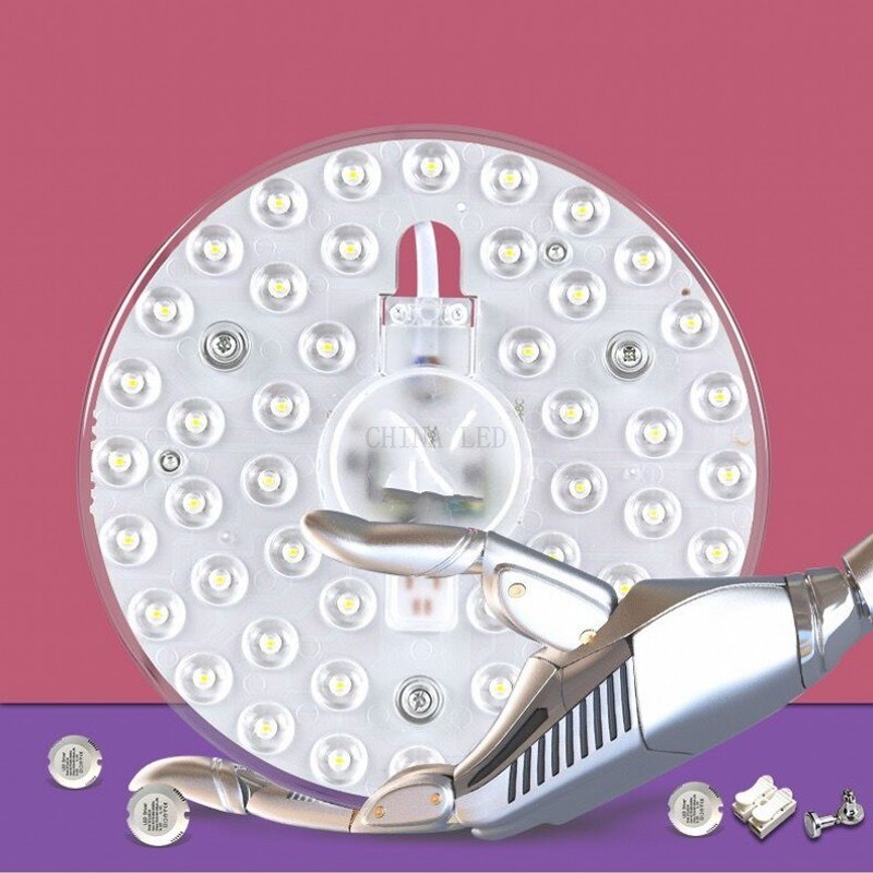 Anillo de luz circular con PANEL LED, lámpara de techo redonda, decoración de techo, SMD2835, 12W, 18W, 24W, 36W, CA 220V, novedad