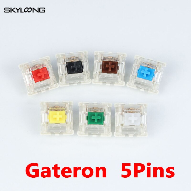 Skyloong Gateron 5Pins Switches Black Red Brown Blue Clear Green Yellow Switch For Mechanical Keyboard Fit GK61 GK64 SK61 GH60