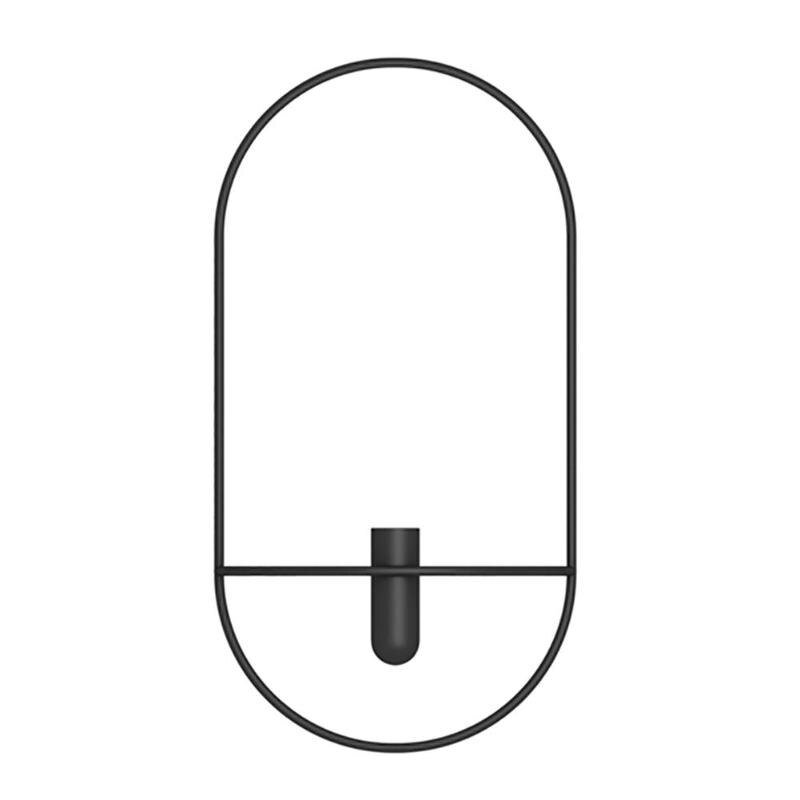 3D Candlestick Metal Wall Candle Holder Geometric Round Candlestick Wall Mounted Crafts Wedding Table Home Party Festival Decor: 09