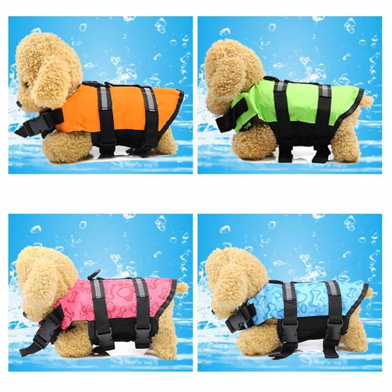 Aapet 1pc kjæledyrhund valp svømming redningsvest flytehjelp vest kjæledyrhund redningsvest kjæledyrsvømming oppdriftsjakke for kjæledyrhunder
