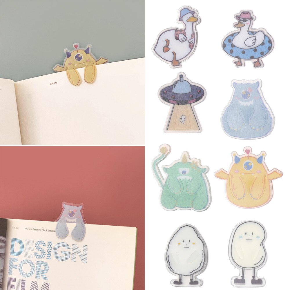 5Pcs Boxed Funny Mini Bookmark Book Pagination Clip Students Hollow Book Page Folder