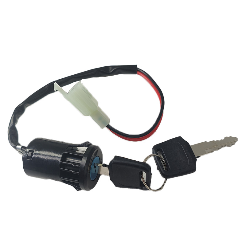 Interruptor de llave de encendido para ciclomotor, 2 cables, orificio de 28mm, accesorio para moto de cross ATV, herramienta de encendido/apagado para Go-Kart de motocicleta eléctrica duradera