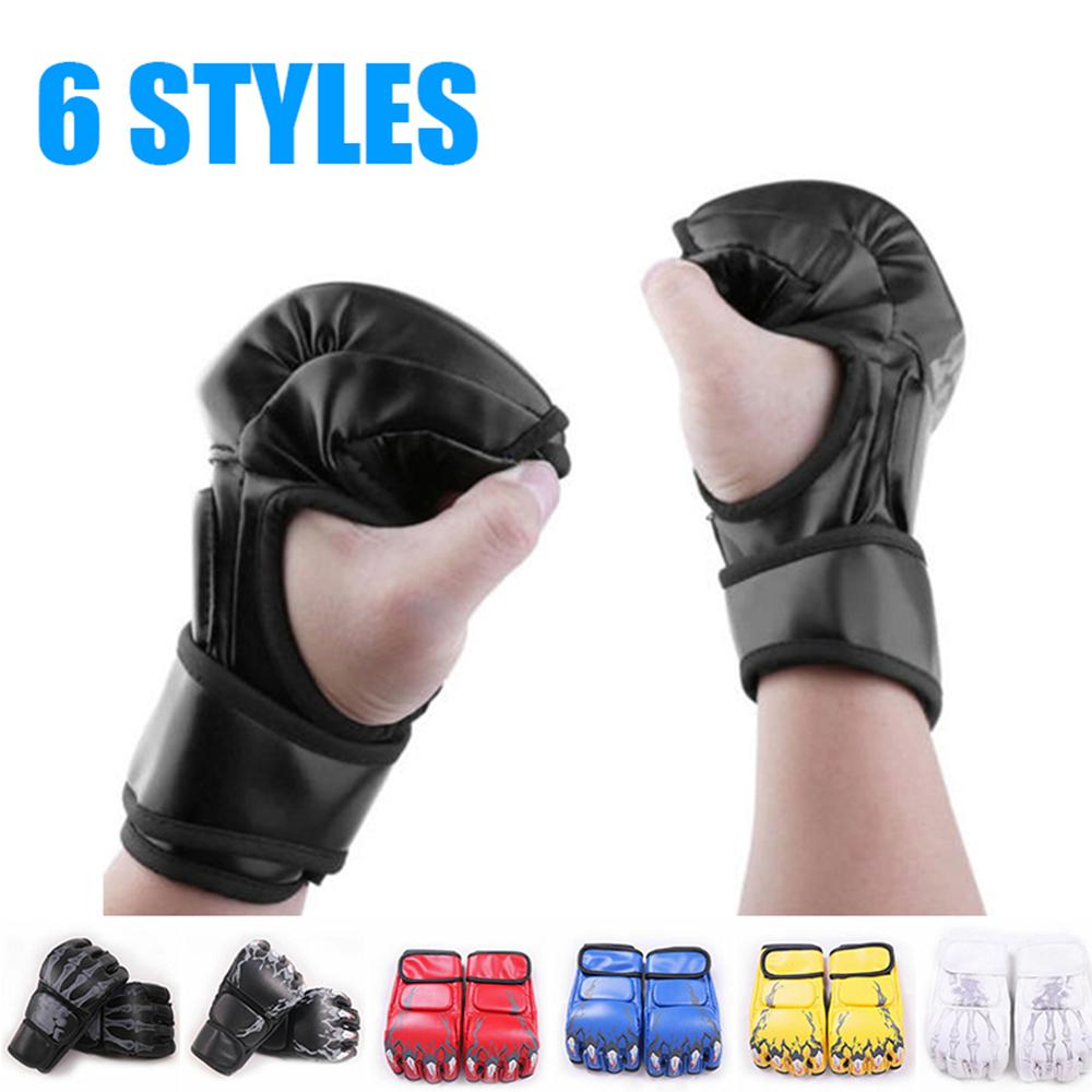 Adults Women/Men Sparing Grappling Boxing Gloves Thai MMA Fighting Punch Training Mitts