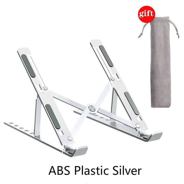 Laptop Holder for MacBook AirPro Adjustable Foldable Aluminium Alloy Support Base Notebook ,Laptop Stand for PCNotebook: ABS White