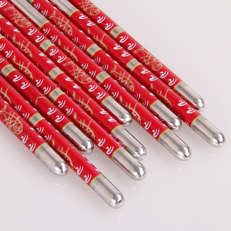 BalleenShiny Stainless Steel Blue and White Chinese Porcelain Printing Chopsticks Sushi Hashi Chop Sticks Kitchen Tableware