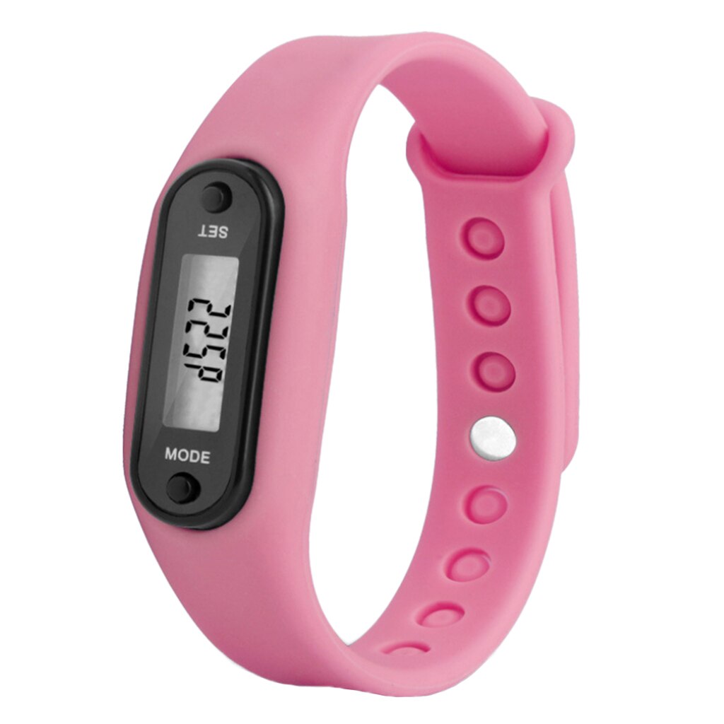 Pedometer Walking Style Step Counter LCD Display Distance Measure LCD: Pink