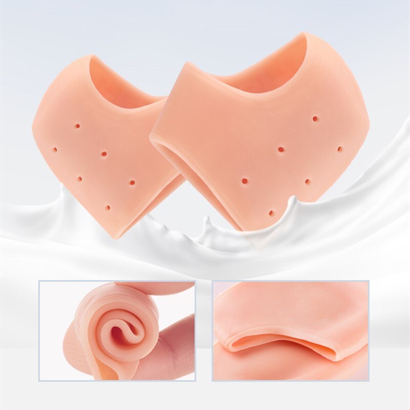 Silicone Heel Protector Protective Sleeve Heel Spur Pads for Relief Plantar Fasciitis Heel Pain Reduce Pressure on Heel 2Pcs