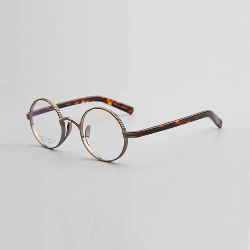 Jahrgang Titan Brille Rahmen Männer Runde Japan Luxus Myopie Rezept Optische Brillen Rahmen Frauen Blau Licht Brillen: 3
