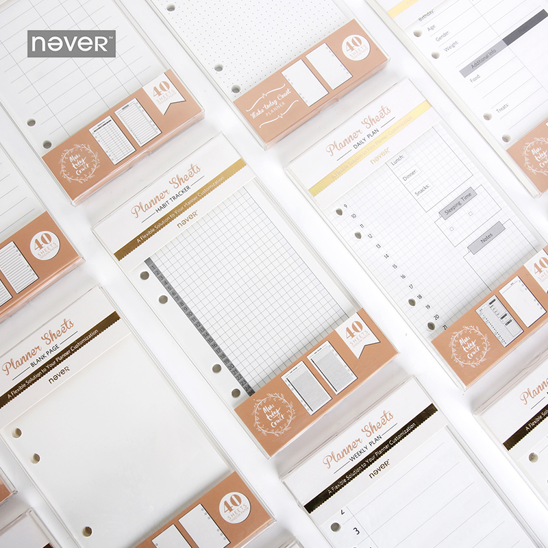 Nooit losbladig standaard vel raster agenda dagboek dagboek vulpapier planner  a6 notitieboekjes dagboeken spiraal notitieboekje