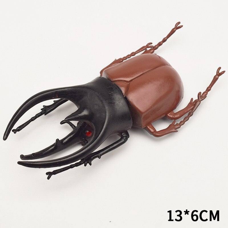 Escarabajo de juguete de simulación de 6 estilos, 13cm, modelo realista, juguete de simulación de insecto, ayuda en Enseñanza de guardería, colección de juguetes para niños, vestido: 6
