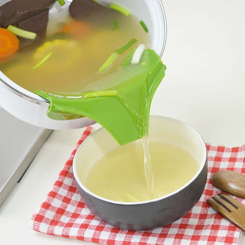 Bac de vidange Anti-déversement en Silicone, déflecteur à bord rond, liquide de soupe, déviation de la bouche, outils de cuisine