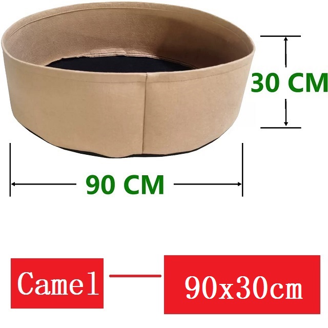 Round Garden Bed, Deep Soil Planting Container Grow Bags Durable Felt Fabric Planter Pot for Plants,Vegetables,Flowers, Herbs: WHITE