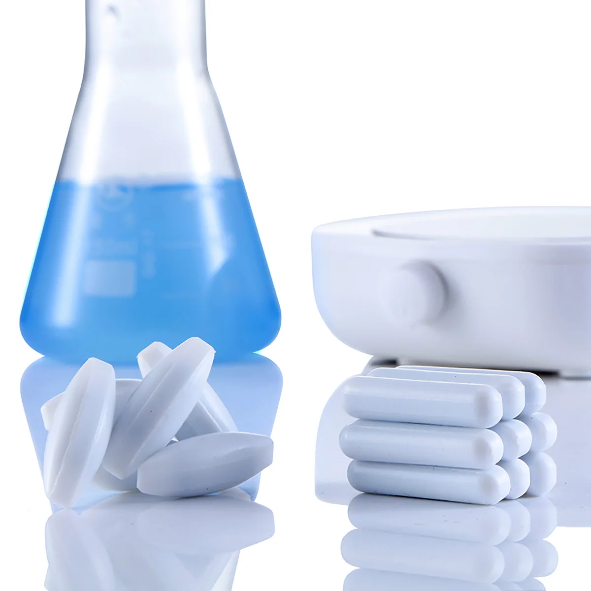 Barras agitadoras magnéticas tipo B, agitador magnético de PTFE, barras mezcladoras para experimentos de laboratorio, longitud de 6mm-100mm, 1/2/5 unidades