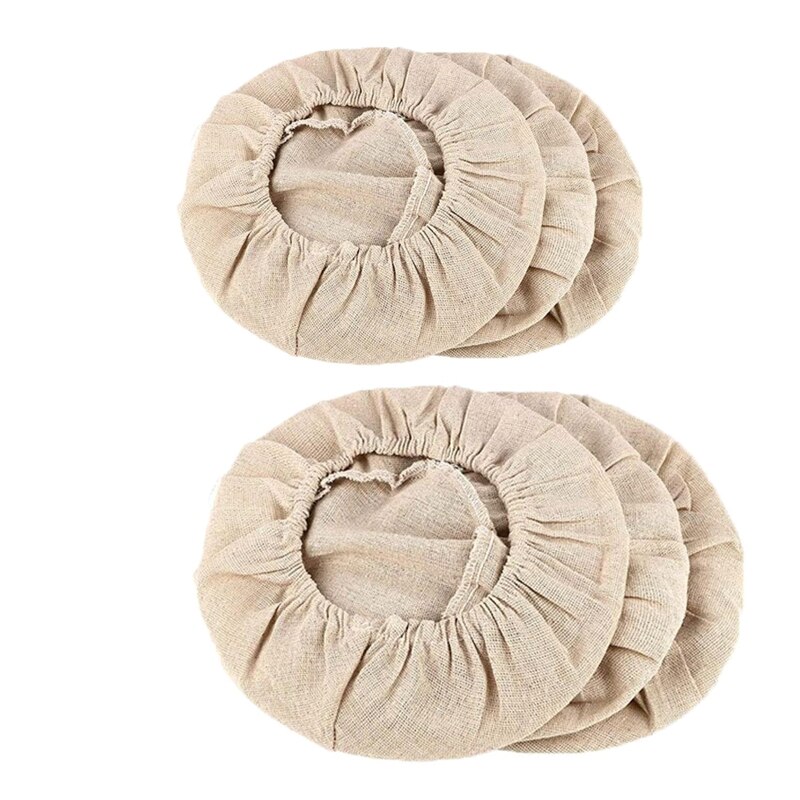 Cesta de algodón para pan a prueba de lino, bolsa de fermentación de la masa para ollas para hornear pasteles, suministros de cocina caseros, 6 uds.