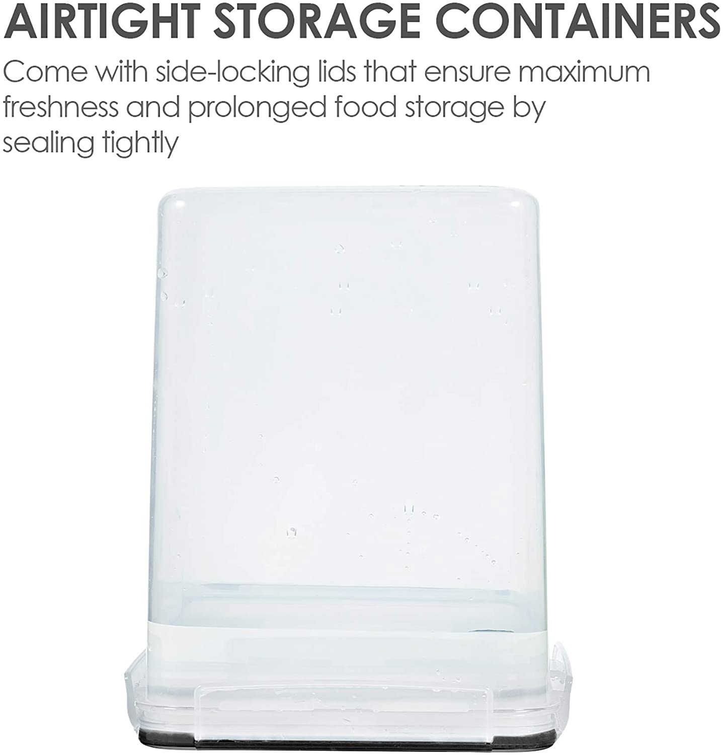 5.2L contenitori per alimenti di grandi dimensioni in plastica per farina, zucchero, forniture per cottura farina cucina dispensa scatola di plastica trasparente