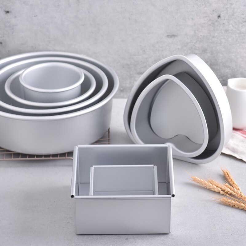 Heart Shaped Cake Pan with Removable Bottom Anodized Aluminum Wedding Birthday Baking Cake Tin Cheesecake Pan Chiffon Cake Mold