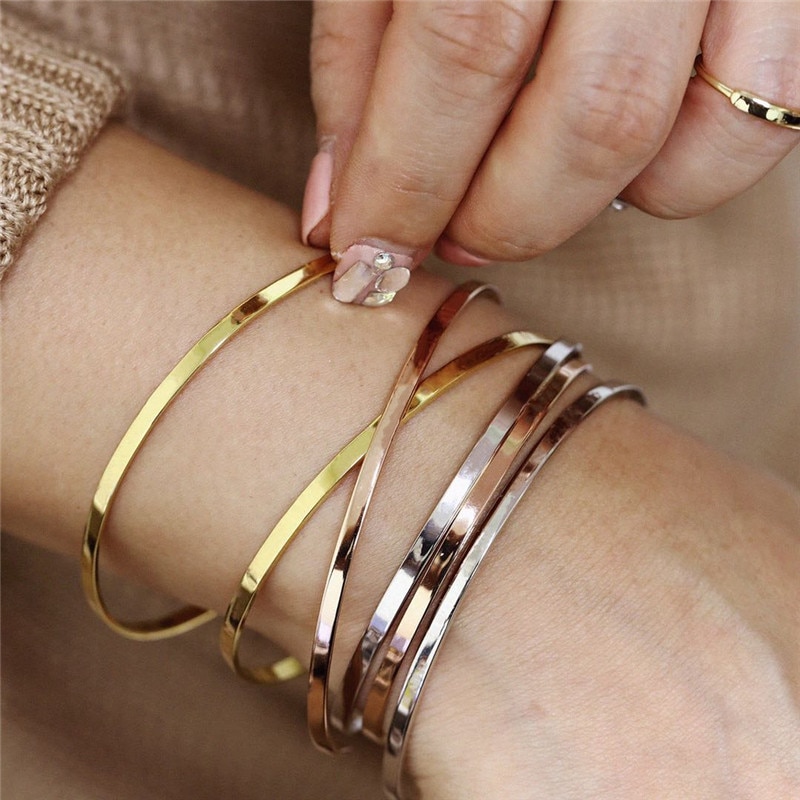 4mm manchetten armband van roestvrij staal voor mannen en vrouwen, sieraden, vrienden en festivals