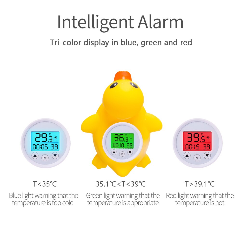 Babybadetermometer vandtermometer tri-farvet baggrundsbelyst flydende babybadelegetøjsbadesikkerhedstemperaturtermometer