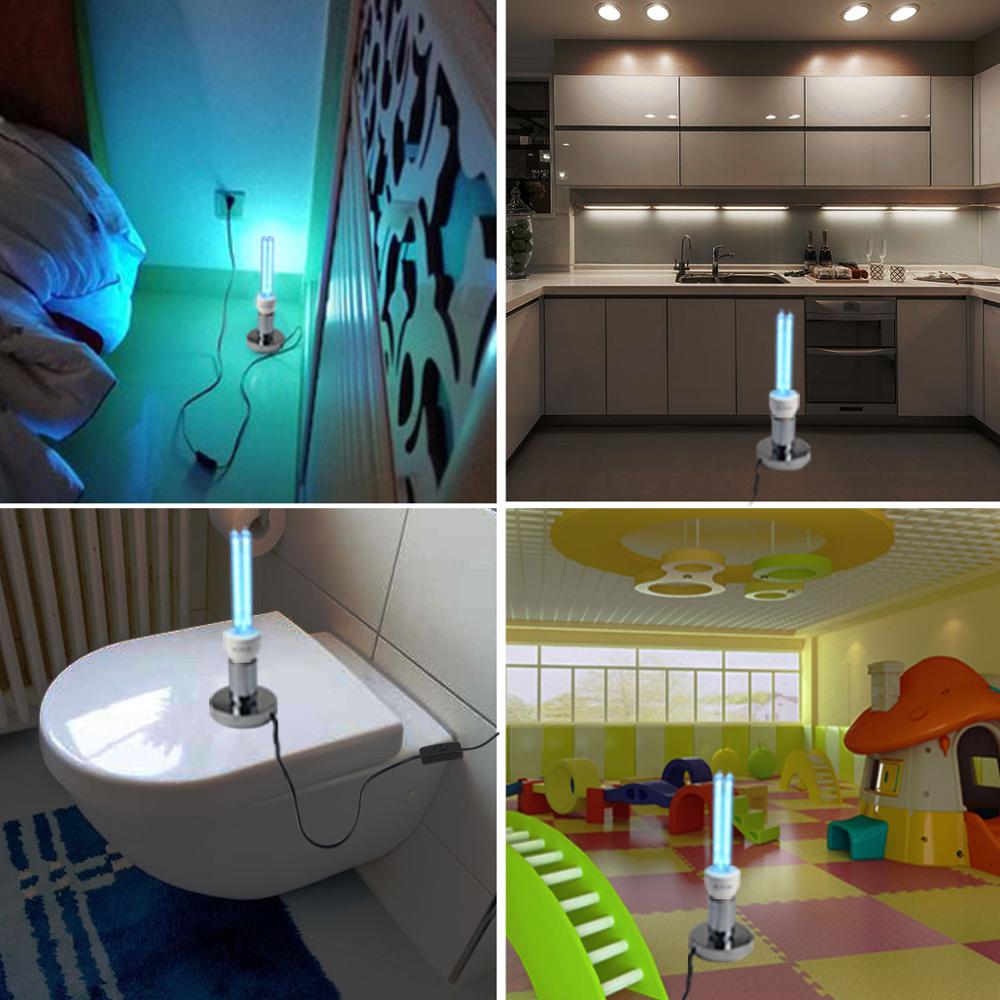 Lámpara de cuarzo UVC para desinfección hogar lámpara UV 220V 110V lámpara bactericida lámpara germicida E27 baño lámpara antibacteriana