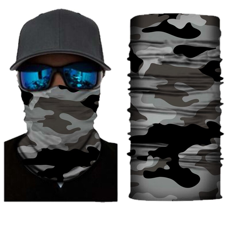 3D Camouflage Solid Bandana Buffs Neck Gaiter Headband Cycling Fishing Balaclava Mask Scarf Multifunctional Outdoor Headwear: S177