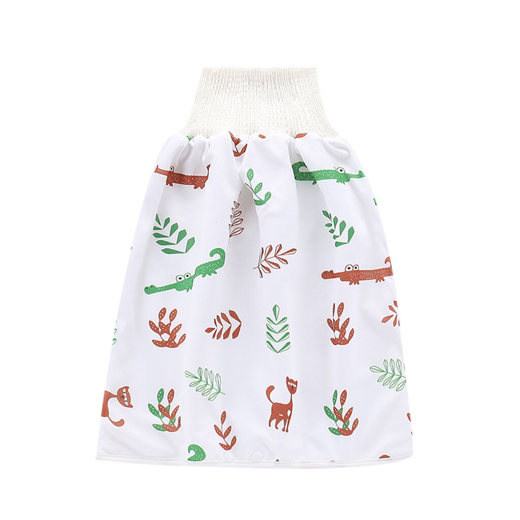 Falda de pañal para recién nacido, cálida, de algodón, cómoda, impermeable, para niños, bonita falda de pañales con estampado de dibujos animados, pantalones cortos 2 en 1 # P30: F / L