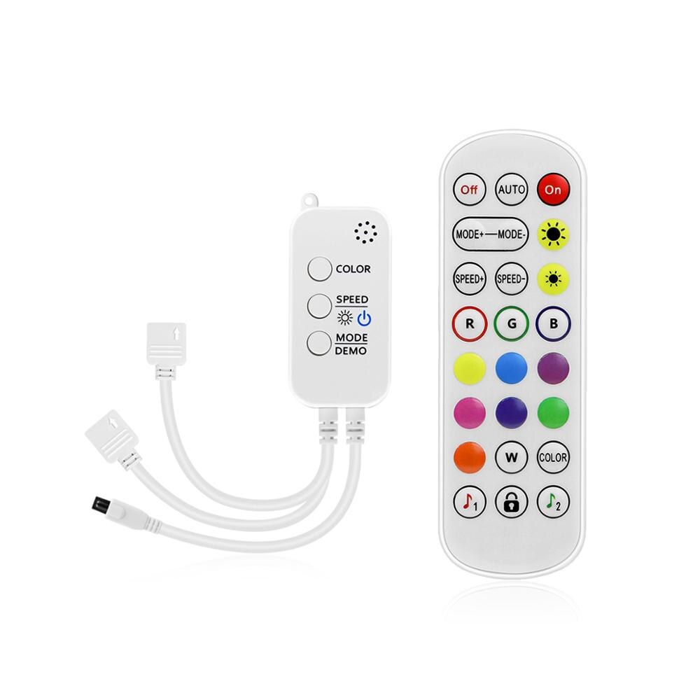 Smart home bluetooth kontrol 30m ir fjernbetjening musik blinkende smart house belysning led strip lys dæmper tilbehør: 1 split 2